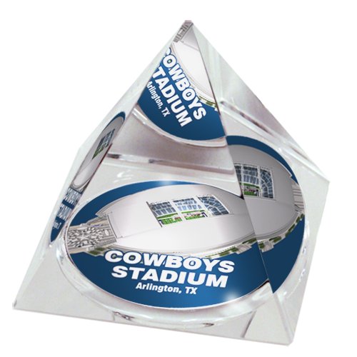 NFL Dallas Cowboys Stadium Crystal Pyramid Paperweight