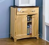 Search : Small Natural Finish Server with Stainless Steel Top