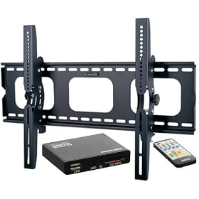 Designer Habitat Media Player and TV Bracket Combo Deal! - Wall Tilt Bracket for 32 - 60 inch LCD Plasma TV (Black) + Designer Habitat Nano 3.0 HD TV Digital Mini Media Player - 1080p - Play any file from USB HDDs/Flashdrives/Memory Cards