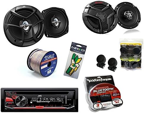 New KD-R370 Single DIN In-Dash CD/AM/FM/ Receiver +(1 Pair CS-V628 + 1 Pair CS-J6930) + RFBTRCA SWH12-100 TWH800