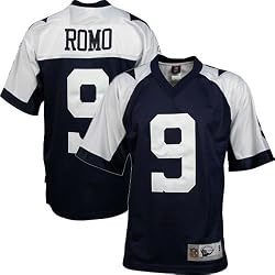 Tony Romo Jersey: Reebok Navy/White Throwback Replica #9 Dallas Cowboys Jersey