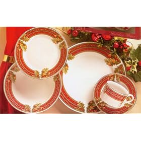 2 20 Piece Maple Holiday Dinnerware Sets by