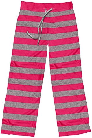 Stephen Joseph Lounge Pants (Youth Large, Heather Gray/Hot Pink)