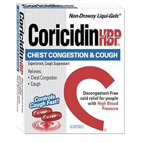 Coricidin HBP Chest Congestion & Cough, Non-Drowsy Liqui-Gels 20 ea