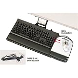 3M Adjustable Keyboard Tray AKT80LE, 17.75 inch Track Knob Adjust Arm