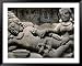 Ancient Stone Carved Panel, Borobudur Temple, Unesco World Heritage Site, Island of Java, Indonesia Framed Art Poster Print by Jane Sweeney, 49x39