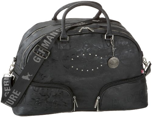  Poodlebags GERMAN COUTURE Sports Black 1208H, Sac à main mixte adulte - Noir, 56x22x33 EU