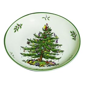 Spode Christmas Tree Pasta Bowls, Set of 4