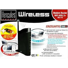 PC - WiFi Modem Router Hercules + USB Key (HWGADSL2P-54V2)