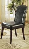 Review AtHomeMart  / Set of 2 Black Bycast Leather Dining Parson Chairs