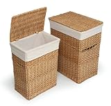 Natural Two Hamper Set with Liners