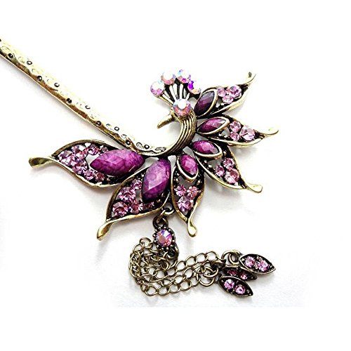 Vintage tassels hairpin, elegant peacock hair stick YHQ6029