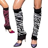 Lurex Glitter Zebra Leg Warmers