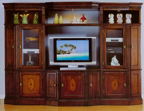Santiago Entertainment Center In Oak Finish