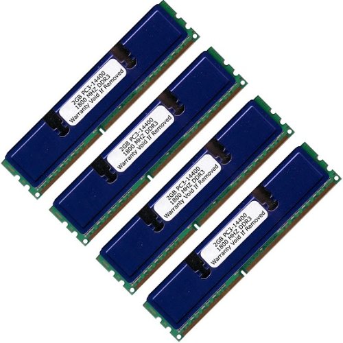 Komputerbay 8GB 4x 2GB DDR3 PC3 14400 1800Mhz 240 Pin DIMM 1.8v 8 GB KIT - comes with Heat Spreader for extra Cooling
