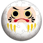 3D球体パズル 60ピース 開運だるま白 (直径約7.6cm)