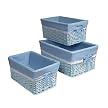 3-pc. Basket Set with Blue Liners