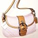 COACH HANDBAGS, COACH SOHO MINISIGNATURE FLAP SATCHEL # 12308 (Lilac Purple / Natural)