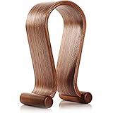Wood Headphone Stand,VONOTO Wooden Brich Headphones Display Stand Wood Headset Holder Desk Display Hanger For All Headphone Size