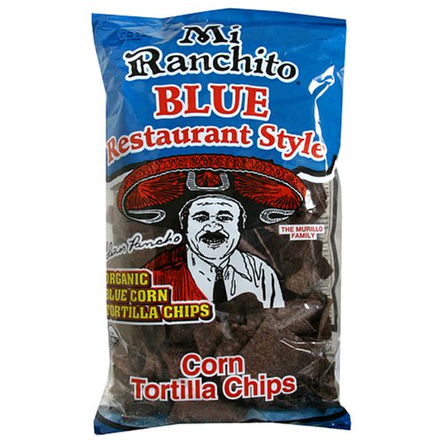 Mi Ranchito Organic Blue Corn Tortilla Chips, 11-Ounce Bags (Pack of 12) by Mi Ranchito