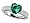 3.00 cttw 925 Created Heart Shape Emerald Engagement Ring in 925 Sterling Silver Size 5