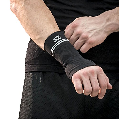 Zensah Compression Wrist Support - Wrist Sleeve for Wrist Pain, Carpal Tunnel - Wrist Support - Wrist Brace, Black, Medium