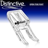 Distinctive Clear Open Toe Sewing Machine Presser Foot - Fits All Low Shank Snap-On Singer*, Brother, Babylock, Viking (Husky Series), Euro-Pro, Janome, Kenmore, White, Juki, Bernina (Bernette Series), New Home, Simplicity, Necchi, Elna and More!