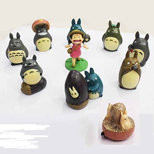 Bluepower 10pcs Japanese Anime My Neighbor Totoro Mini Figures Toy Doll PVC model