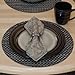 Sweet Pea Linens Driftwood (Black & Tan) Wipe Clean Charger-Center Round Placemat