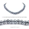 Double Strand 17-18 Inches 6-7mm Black Oval Shape Freshwater Cultured Pearl Necklace