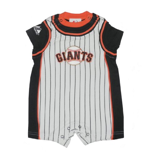 MLB San Francisco Giants Baby / Infant One-Piece Bodysuit / Romper / Onesie - Black & White (Size: 18M)