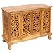EXP Handmade Asian Furniture - 39" Flower Vines Storage Cabinet / Sideboard Buffet - Natural Finish