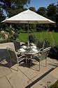 Gold Coast 4 Seater Armchair Garden Furniture Set Complete with Parasol