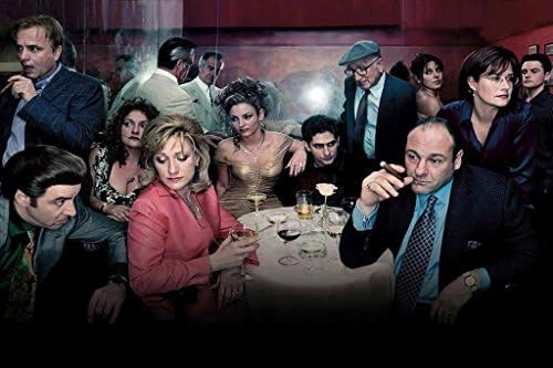 MOREWONDER Fashion Art Picture Art-Large Canvas Giclee Print Painting American TV Series The Sopranos Poster Picture Stretched and Framed, Home Decorations Wall Art, 12*16inches