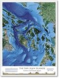 San Juan and Southern Gulf Islands Wall Map (Laminated)