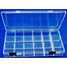 Organizational Wonder - 8 x 4 Compact 18-Compartment Clear-View Storage Case - Secure-Latch Top by HI