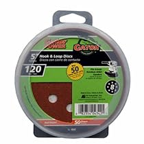 ALI INDUSTRIES 4342 8 Hole Hook and Loop 120 25 CT Grit Disc, 5-Inch, 50-Pack
