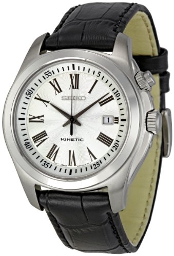 Seiko Men's SKA467P2 Kinetic Executive Black Dial Watch