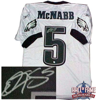 Donovan McNabb Autographed/Hand Signed Philadelphia Eagles Reebok White Jersey