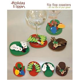 Click here to buy Cork Pops Holiday Flippin' Flip Flop coasters by Cork Pops.