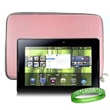 BlackBerry PlayBook Accessories Kit: PINK Snug Fit BlackBerry Playbook Tablet Hard Case + A Vangoddy Live*Laugh*Love Wrist Band!!!