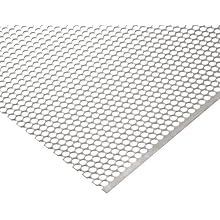 304 Stainless Steel Perforated Sheet, Unpolished (Mill) Finish, Inch, Staggered
