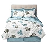 Home Traditional Floral Comforter Set - Aqua (Queen)