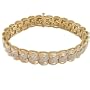 10k Gold Plated Sterling Silver Diamond "Shrimp" Bracelet (1/10 cttw)