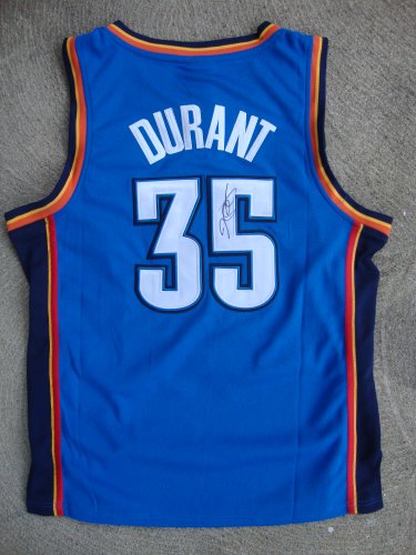 Oklahoma City Thunder KEVIN DURANT Signed Autographed NBA Jersey COA