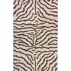 Zebra Print Area Rugs Animal Skin 6x9 Brown Ivory