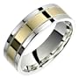 Allegra - Stunning Two Tone Comfort Fit Wedding Band for Him & Her! Custom Made! Choose your Size.
