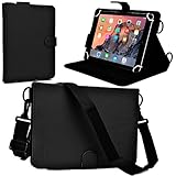 Cooper Cases(TM) Magic Carry Samsung Galaxy Note Pro 12.2 P900/3G P901/LTE P905 Tablet Folio Case w/ Shoulder Strap in Black (Pleather Cover, Viewing Stand, Elastic Hand-Strap and Stylus Holder)
