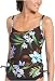 Caribbean Joe Women's Hot Tropics Double Side Adjustable Tankini,Brown/Blue,12