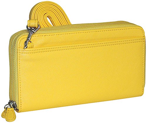 Faux Leather Ultimate Double Zippered Buxton Wallet Style Handbag